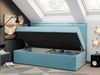 Kinderbett BANCO, Boxspringbetten für Kinderzimmer, Jugendbett, Einzelbett mit Matratze - Blau Velours - Topper Visco Bild 2