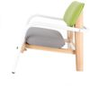 Sessel Billy Stoff, Retro Chic skandinavisch, gepolstert, weiss grau grün, Metallgestell Bild 3