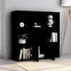 vidaXL Bücherregal Schwarz 98 x 30 x 98 cm Spanplatte [801117] Bild 4