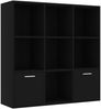 vidaXL Bücherregal Schwarz 98 x 30 x 98 cm Spanplatte [801117] Bild 2
