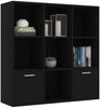 vidaXL Bücherregal Schwarz 98 x 30 x 98 cm Spanplatte [801117] Bild 3