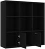 vidaXL Bücherregal Schwarz 98 x 30 x 98 cm Spanplatte [801117] Bild 5