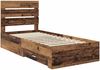 vidaXL Bettrahmen mit Schubladen Altholz 90 x 200 cm Holzwerkstoff 3412018 Bild 4