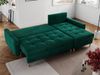 Ecksofa mit Schlaffunktion, Universal Schlafsofa - COLIN, Dunkelgrün, Velours Bild 3