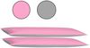 Kissenbezug Hülle Doppelpack mit Reißverschluss 40 x 145 cm Jersey Rosa/Grau Bild 2