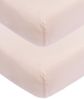 Meyco Baby Uni Spannbettlaken 2er Pack für die Babywiege (Bettlaken mit weicher Jersey-Qualität, aus 100% Baumwolle, perfekte Passform durch Rundum-Gummizug, Maße: 40x80 / 90cm), Soft Pink Bild 5