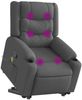 vidaXL Massagesessel mit Aufstehhilfe Dunkelgrau Stoff 3206577 Bild 4