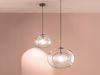 Pendelleuchte GALAXY einflammig mit Kugel Glasschirm transparent Ø 40cm Bild 5