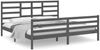 vidaXL Massivholzbett Grau 200x200 cm [3105882] Bild 2