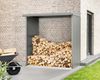 Hörmann Ecostar Metall Kaminholzregal Trend Typ 2, graualuminium, 181 x 103 x 198 cm (T x B x H) Bild 2