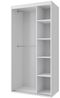 Schwebetürenschrank mit Spiegel Olasio 100 (Farbe: Weiß) Bild 5