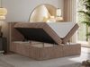 Boxspringbett mit Kopfteil und Topper T25, Cord Bett - TILIANO - 200 x 200 cm - Braun Cord - H4 Bild 3