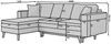 Eltap Asgard L Ecksofa (Monolith 48) wendbar Bild 4