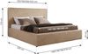 CORIVO CLASSIC Polsterbett mit Bettkasten & Stauraum, Doppelbett, inkl. Lattenrost, Metall-Hebeautomat mit Gasdruckfedern, mit Pocket Matratze - Beige Plüsch - VIRE LUX Bild 4