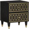 vidaXL Nachttische 2 Stk. 40x33x46 cm Massivholz Mango 358319 Bild 2