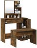 vidaXL Schminktisch-Set Räuchereiche 86,5x35x136 cm 3114152 Bild 4