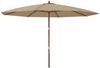 vidaXL Sonnenschirm mit Holzmast Taupe 400x273 cm 363178 Bild 2