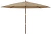 vidaXL Sonnenschirm mit Holzmast Taupe 400x273 cm 363178 Bild 3