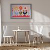 Poster Kinderzimmer Blumen · Buntes Blumenbild im Skandi Stil · Fröhliche Wanddeko für Mädchenzimmer · Dekoprint ohne Rahmen - 30x40cm Bild 4