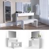 Schminktisch Azur Weiß 120 cm mit Bank Vicco Bild 2