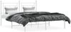 vidaXL Bettgestell mit Kopfteil Metall Weiß 160x200 cm 374391 Bild 3