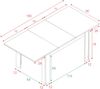 Dmora Ausziehbarer Abudula-Tisch, ausziehbare Konsole für das Esszimmer, zu öffnender Küchentisch mit Verlängerung, 140/190 x 90 x 78 cm, Eiche und Weiß Bild 3