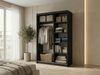 Beautysofa Kleiderschrank HELA moderner Kleiderschrank mit Spiegel (Schiebetürenschrank mit Kleiderstange und Regalböden, Schrank für Schlafzimmer, Flur & Ankleidezimmer) wahlweise ohne oder mit Schubkasteneinsätzen Bild 3
