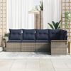 vidaXL Gartensofa-set mit Speicher 5 pcs Grau Poly-Rattan 3354034 Bild 3