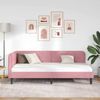 vidaXL Eckbettgestell Rosa 100 x 200 cm Samt 42016619 Bild 4