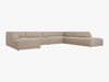Micadoni Panorama-Ecksofa Ruby 7-Sitzer Rechts Strukturierter Stoff Ottawa Dunkelbeige Bild 2