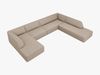 Micadoni Panorama-Ecksofa Ruby 7-Sitzer Rechts Strukturierter Stoff Ottawa Dunkelbeige Bild 3