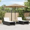 Sonnenschirm, Terrassenschirm mit LED und Stahlmast Braun 324x324x247 cm Bild 2
