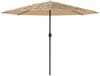 Sonnenschirm, Terrassenschirm mit LED und Stahlmast Braun 324x324x247 cm Bild 5