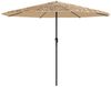 Sonnenschirm, Terrassenschirm mit LED und Stahlmast Braun 324x324x247 cm Bild 4