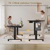 Devoko Höhenverstellbarer Schreibtisch Holzwerkstoff und Metall Schwarz 160 x 80 x 72-118 cm Bild 4