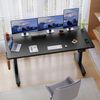 Devoko Höhenverstellbarer Schreibtisch Holzwerkstoff und Metall Schwarz 160 x 80 x 72-118 cm Bild 1