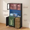 Bealife Buffet Küchenschrank mit Arbeitsplatte und 3 Schubladen (Mit LED-Licht (farblich einstellbar) & Steckdose) Bild 3