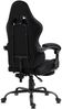 Delman Gaming-Stuhl, ergonomischer Bürostuhl mit 2-Punkt-Massagefunktion, Fußstütze und Kopfstütze, Stoffbezug, Schwarz Bild 5