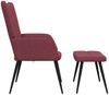 vidaXL Relaxsessel mit Hocker Weinrot Stoff [327960] Bild 4