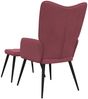 vidaXL Relaxsessel mit Hocker Weinrot Stoff [327960] Bild 5