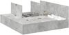 vidaXL Aufbewahrungsbettgestell Beton Grau 200 x 200 cm Holzwerkstoff 3335360 Bild 2