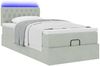 vidaXL Ottoman-Bett mit Matratze & LEDs Hellgrau 80x200 cm Samt 3312656 Bild 3
