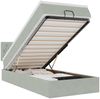vidaXL Ottoman-Bett mit Matratze & LEDs Hellgrau 80x200 cm Samt 3312656 Bild 2