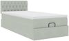 vidaXL Ottoman-Bett mit Matratze & LEDs Hellgrau 80x200 cm Samt 3312656 Bild 5