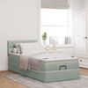 vidaXL Ottoman-Bett mit Matratze & LEDs Hellgrau 80x200 cm Samt 3312656 Bild 4