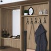 Dmora Eingangsmöbel Adonis, Moderner Eingang, Wandgarderobe, Multifunktions-Aufbewahrungskonsole, 180x38 h226 cm, Walnuss und Weiß Bild 4