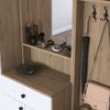 Dmora Eingangsmöbel Adonis, Moderner Eingang, Wandgarderobe, Multifunktions-Aufbewahrungskonsole, 180x38 h226 cm, Walnuss und Weiß Bild 5