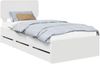 vidaXL Bettrahmen mit Schubladen Weiß 90 x 200 cm Holzwerkstoff 3412220 Bild 2