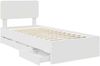vidaXL Bettrahmen mit Schubladen Weiß 90 x 200 cm Holzwerkstoff 3412220 Bild 5