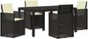 vidaXL Garten Essgruppe mit Kissen 5 pcs Anthrazit und Creme PP 3430055 Bild 2